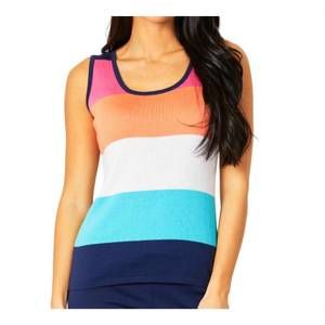 NEW ANGEL APPAREL stripe tank top in sorbet